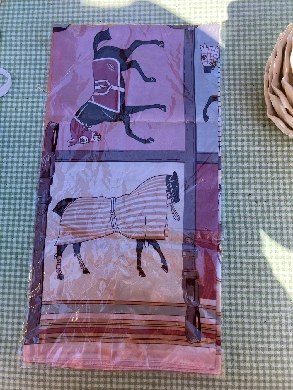 Equestrian scarf New polyester Derby scarf 3x3 foot